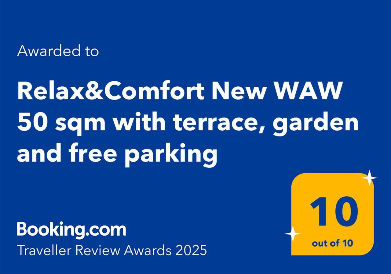 Relax&Comfort New Waw 50 Sqm With Terrace, Garden, Free Parking And Ac Varsovia Exterior foto